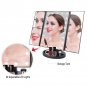 Makeup Tri-sided Foldable 1/2/3X 180°Lighted Tabletop 22LED Beauty Vanity Mirror