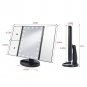 Makeup Tri-sided Foldable 1/2/3X 180°Lighted Tabletop 22LED Beauty Vanity Mirror