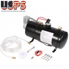 12V 150PSI TRUCK PICKUP ON BOARD AIR HORN AIR COMPRESSOR WITH 3 LITER TANK