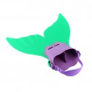 Kids Mermaid Tail Swimmable Monofin Mono Swimming Fin Foot Training Flipper Shoe