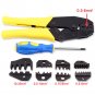 Cable Crimper Tool Kit Wire Terminal Ratchet Plier Crimping Set USA shipping