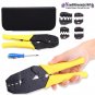 Cable Crimper Tool Kit Wire Terminal Ratchet Plier Crimping Set USA shipping