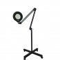 5x Diopter Rolling Floor Stand Magnifier Lamp Glass Magnifying Facial Adjustable