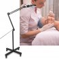 5x Diopter Rolling Floor Stand Magnifier Lamp Glass Magnifying Facial Adjustable