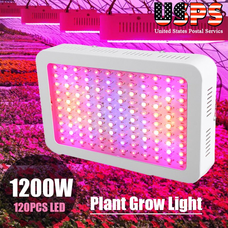 1200W LED Grow Light Lamp 2 Chips Full Spectrum for Hydro Medical Indoor Plant