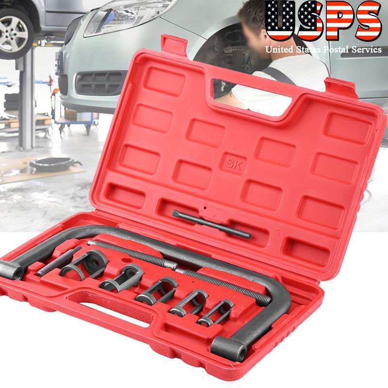 Valve Spring Compressor C Frame Service Car Auto Motorcycle Pusher Tools Set US