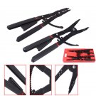 HOT~ 16" LARGE Circlip Snap Ring Pliers Set Retaining Ring Ratcheting XTRA Tips