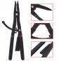 HOT~ 16" LARGE Circlip Snap Ring Pliers Set Retaining Ring Ratcheting XTRA Tips