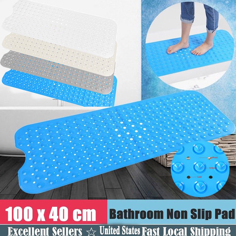 EXTRA LONG  Bath Mat Non Slip Anti Skid Rubber Shower Tub Safe Protection16x40 "