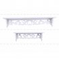 White Shabby Chic Filigree Style Shelves Cut Out Design Wall Shelf Home -US