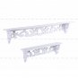 White Shabby Chic Filigree Style Shelves Cut Out Design Wall Shelf Home -US