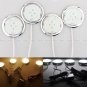 4 x Kitchen Counter Under Cabinet Warm White White LED Light Puck Energy Saving