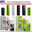 Modern 3/4 Shelf Bookcase Storage Bookshelf Wood Furniture Book Shelving Home