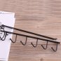 Kitchen Cup Holder Mug Hang Cabinet Shelf Organizer 6Hook Tie scarf Storage Rack