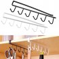 Kitchen Cup Holder Mug Hang Cabinet Shelf Organizer 6Hook Tie scarf Storage Rack