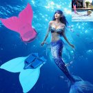 Kids Youth Mermaid Tails Swimming Diving Monofin Swimmable Fin Training Flipper