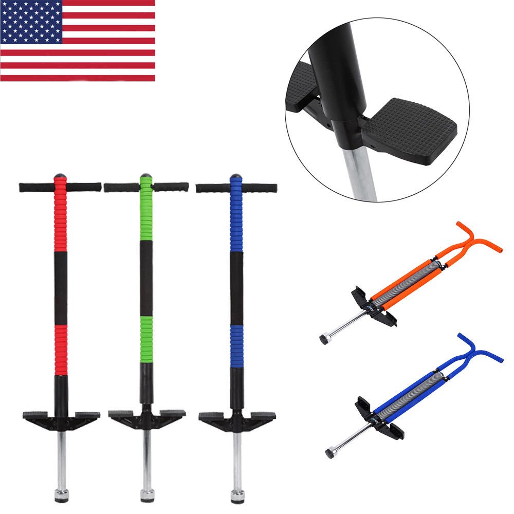 Pogo Stick Jackhammer Jump Stick Blue Green Red Orange for Children Kids Adult
