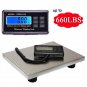 660lbs x 0.1 lb Digital Floor Bench Scale Steel Platform for Shipping Postal USA