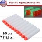 Lot/100Pcs Glow EVA Refill Bullet Darts for Nerf N-Strike Elite Series Toy Gun