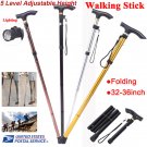 Adjustable Anti-Shock Cane Pole Hiking Walking Trekking Stick Crutches New