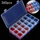 USPS 360Pcs Assorted Insulated Electrical Wire Terminals Connectors Crimp Spade