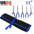 Mechanic Pliers 5pc 11" Long Nose Plier Set Automotive Shop Tools Auto Tool