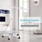 New 5X Magnifier Lamp Light Rolling Floor Stand For Beauty Facial Spa Machine