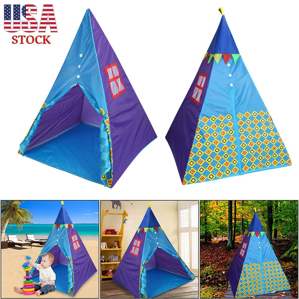 Foldable Tent Camping Outdoor Indoor Tent Kids Baby Boy Girl Play Tent Home