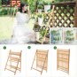 3Layer Outdoor Bamboo Flower Pot Shelf Stand Folding Display Rack Garden Yard US