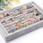 Charming Velvet Jewelry Earring Ring Display Organizer Box Tray Holder Storage