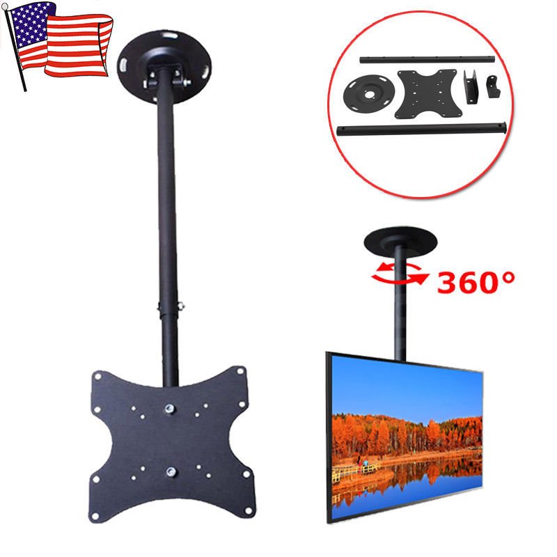17"-37" SWIVEL LCD LED PLASMA CEILING ROOF TV BRACKET TELEVISION WALL MOUNT HOME
