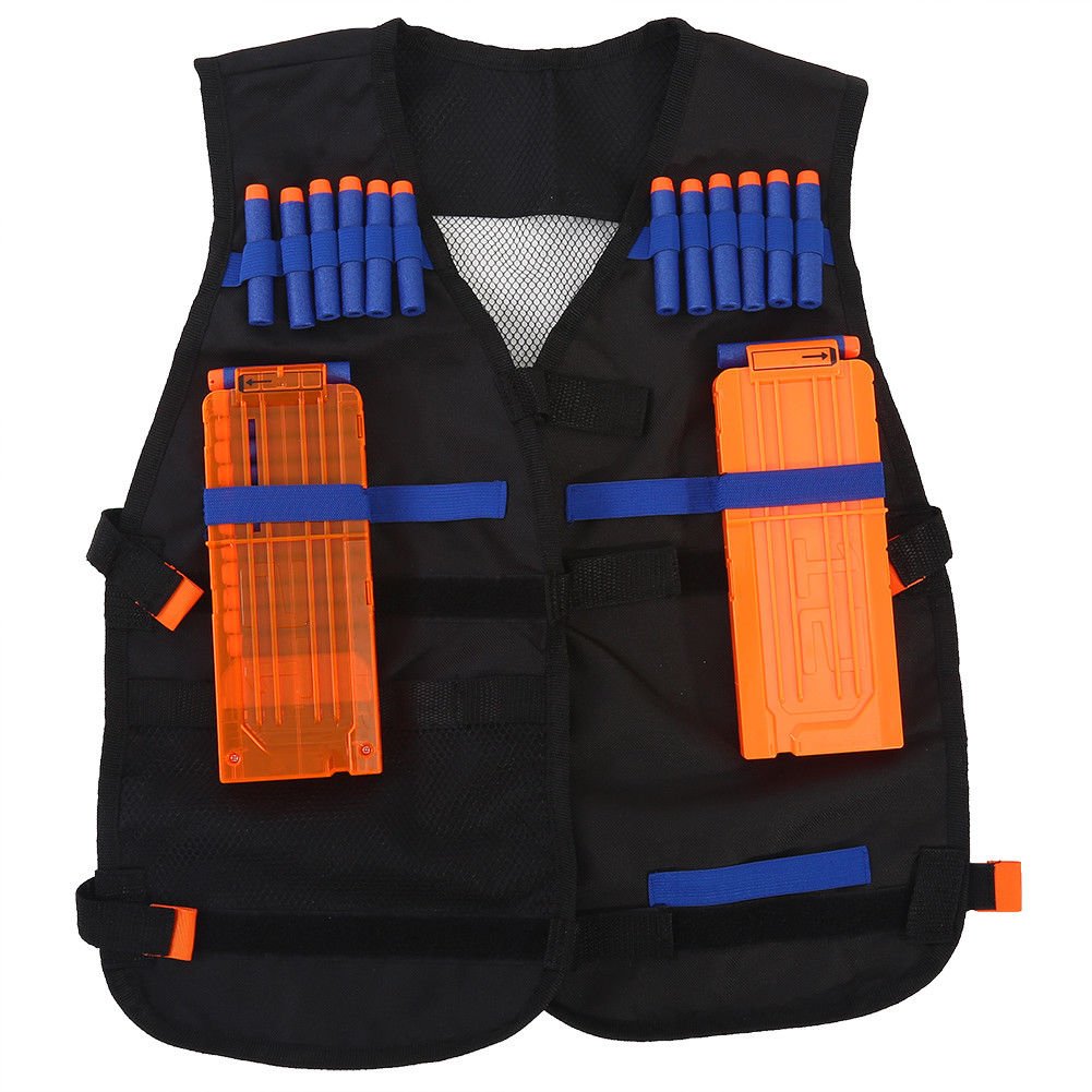40x Bullets Darts+Vest Jacket+Wrist band+2x Clips for Kid NERF NStrike