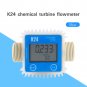 New Blue Pro K24 Turbine Digital Diesel Fuel Flow Meter For Chemicals Water US