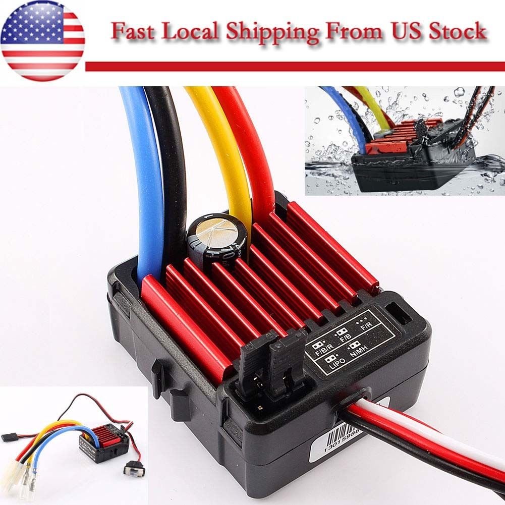 Waterproof Hobbywing QuicRun 1060 60A Brushed Motor ESC for 1/10 RC Car US Stock