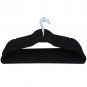 100P Flocked Non Slip Velvet Chrome Clothes Suit/Shirt/Pants Hangers Set Black
