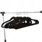 100P Flocked Non Slip Velvet Chrome Clothes Suit/Shirt/Pants Hangers Set Black