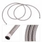 AN6 Nylon Stainless Steel Braided Fuel Hose End Fuel Adapter Kit Oil Line 12FT