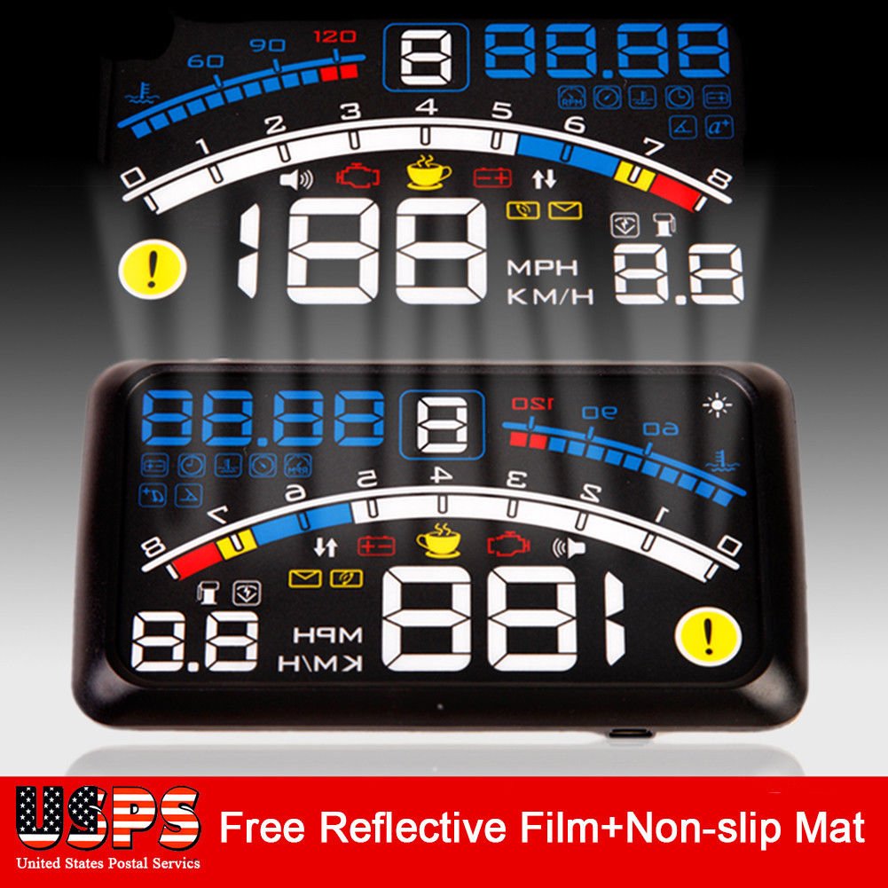 Car HUD Head Up OBD2 II Speedometer Display Projector Speeding Windshield