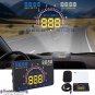 5.8"Universal Speedometer HUD Head Up MPH/KM/h Plug&Play Car Overspeed Warning