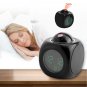 Plastic Digital Snooze Alarm Clock Display Temperature LED Laser Wall Projector
