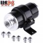 Black 30 MICRON BILLET ALUMINUM INLINE FUEL/PETROL FILTER+BRACKET AN6/AN8/AN10