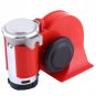 Universal DC 12V 130dB Loud Motorcycle Truck Car Snail Air Horn Dual Tone Red