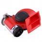 Universal DC 12V 130dB Loud Motorcycle Truck Car Snail Air Horn Dual Tone Red
