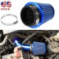 High Flow Round Tapered Universal Air Intake Cone Filter Chrome Car/Truck/SUV