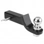2Inch Receiver Max.6000Lbs Raise Drop Adjustable Aluminum Hitch Dual Ball + Lock