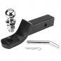 2Inch Receiver Max.6000Lbs Raise Drop Adjustable Aluminum Hitch Dual Ball + Lock