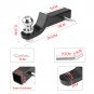 2Inch Receiver Max.6000Lbs Raise Drop Adjustable Aluminum Hitch Dual Ball + Lock