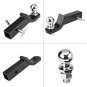 2Inch Receiver Max.6000Lbs Raise Drop Adjustable Aluminum Hitch Dual Ball + Lock