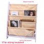 Kids Book Shelf Sling Storage Rack Organizer Bookcase Display Holder Cavnas New