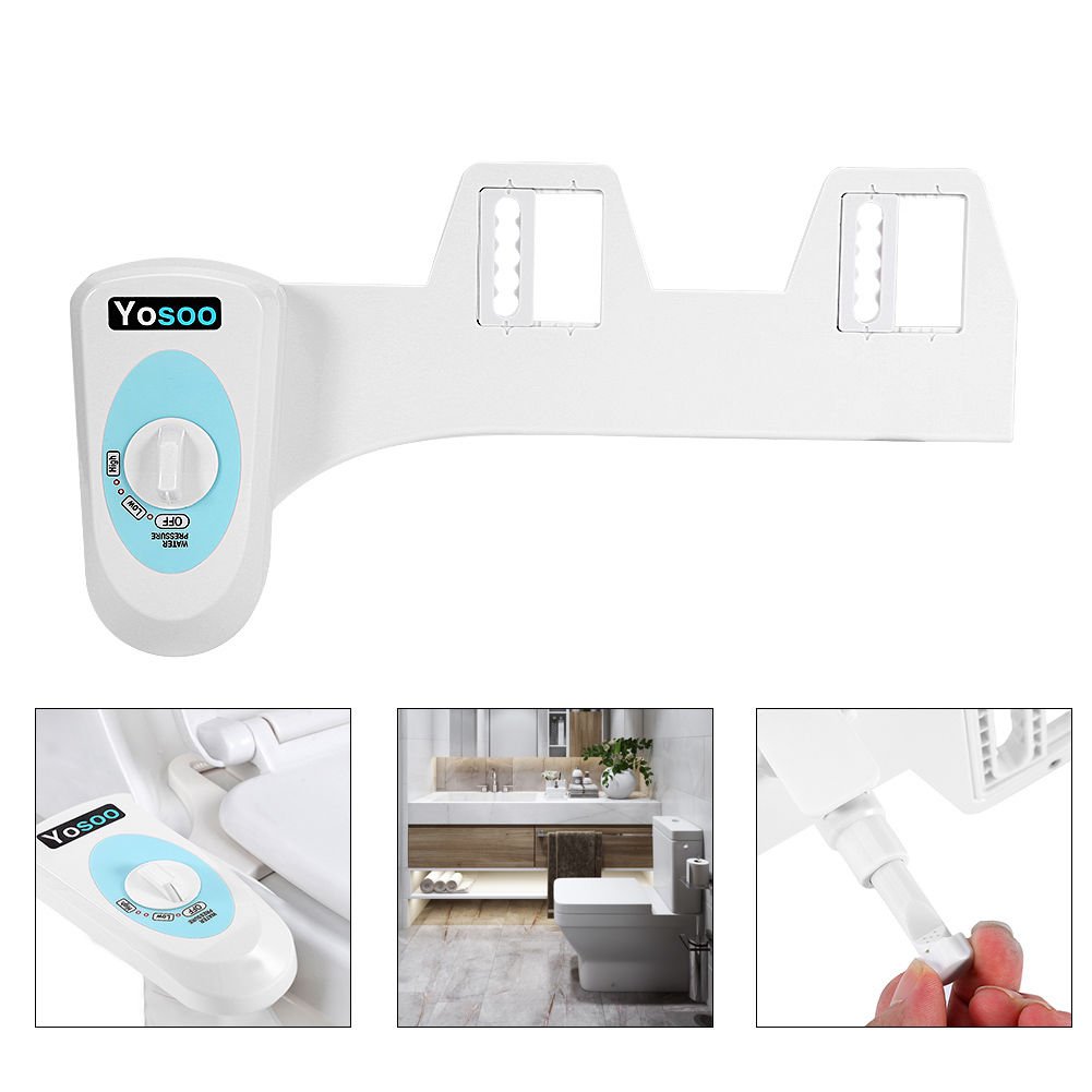 Non-electric Adjustable Angle Bidet Toilet Seat Attachment Cold Water Nozzle New